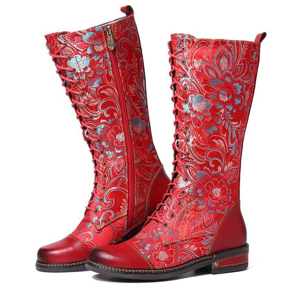 Iris Floral Boots