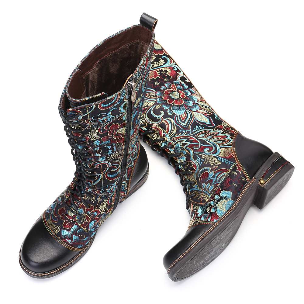 Iris Floral Boots