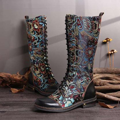 Iris Floral Boots