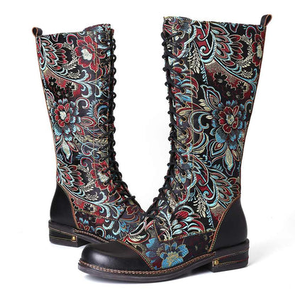 Iris Floral Boots