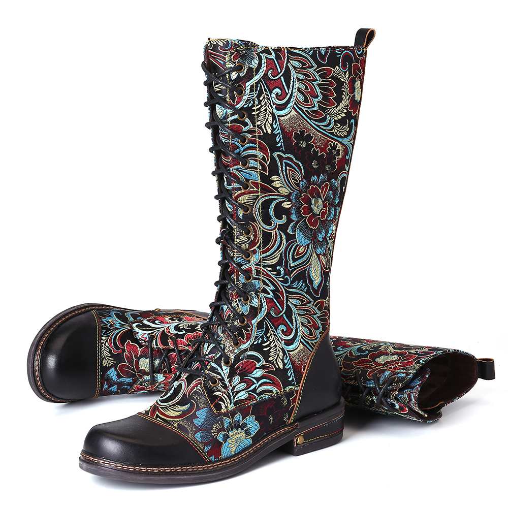 Iris Floral Boots