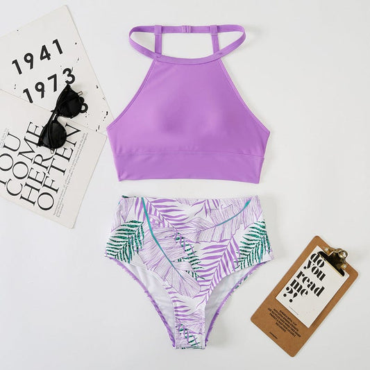 Island Bloom Tropical Print Bikini Set