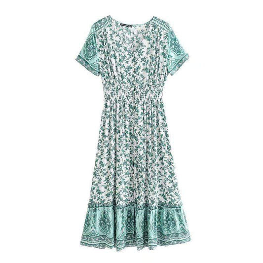 Jasmine Green Floral Maxi Dress