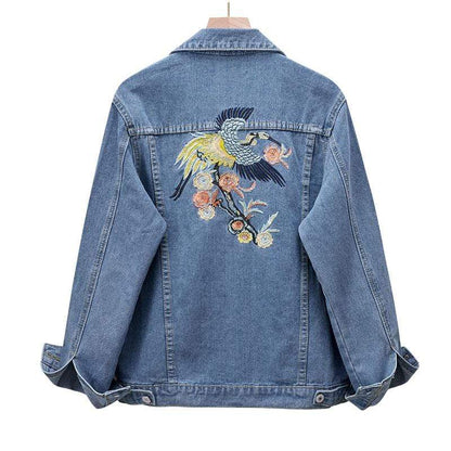 Kezia Crane Embroidery Denim Jacket