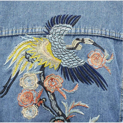 Kezia Crane Embroidery Denim Jacket