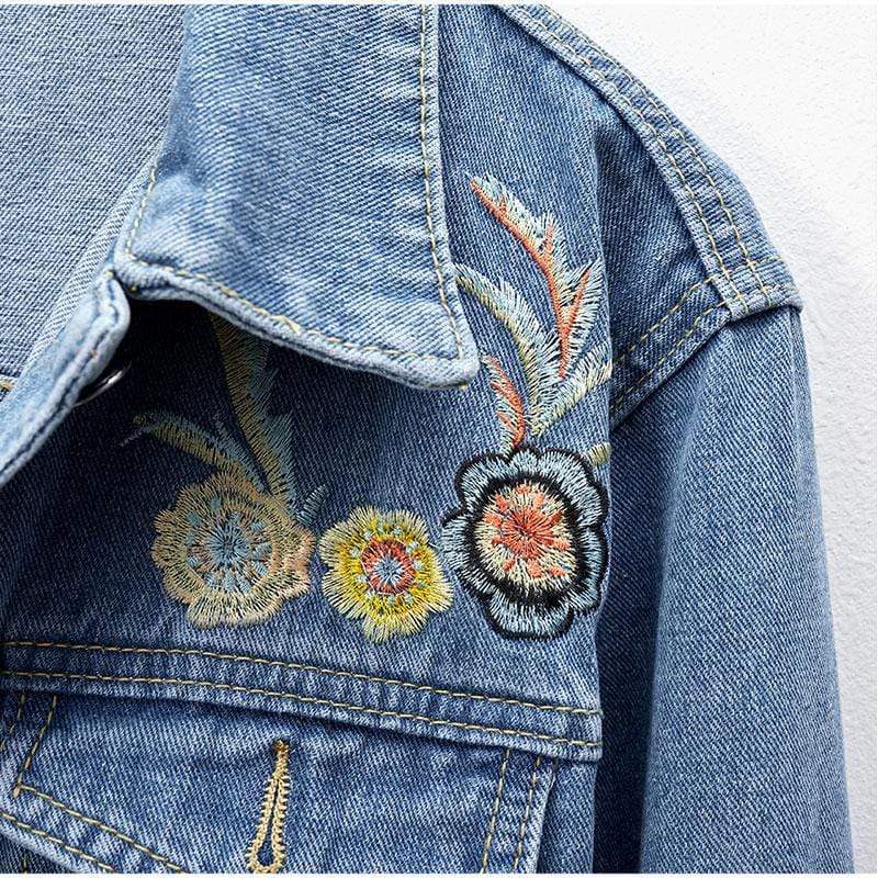 Kezia Crane Embroidery Denim Jacket