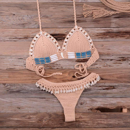 SHELL CROCHET TRIANGLE BIKINI SET