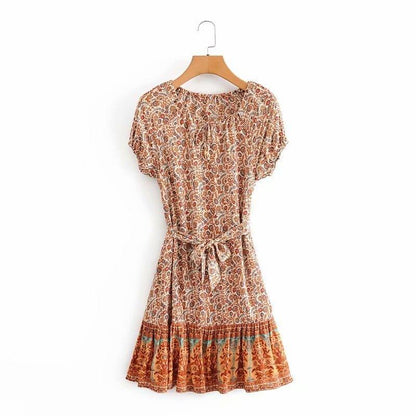 Adamina Boho Mini Dress ( 3 Colors )