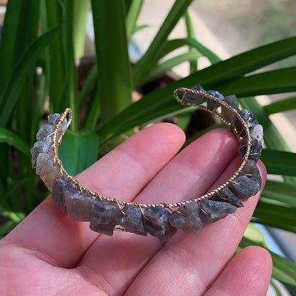 Healing Crystals Cuff Bangle