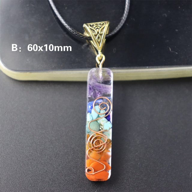 Orgone Seven Chakras Energy Pendant Necklace