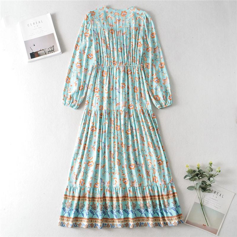 Laurentia Long Sleeve Boho Dress