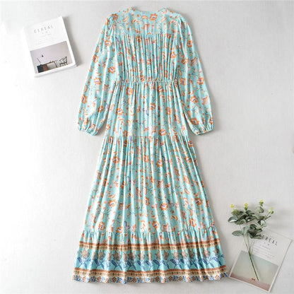 Laurentia Long Sleeve Boho Dress