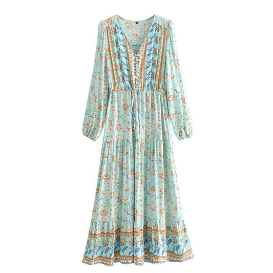 Laurentia Long Sleeve Boho Dress