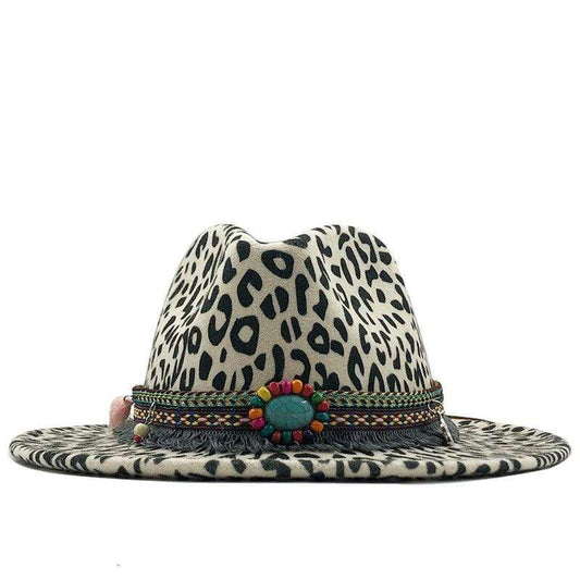 Leopard Print Jazz Hat