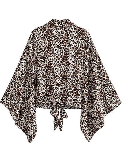 Leopard Short Boho Kimono