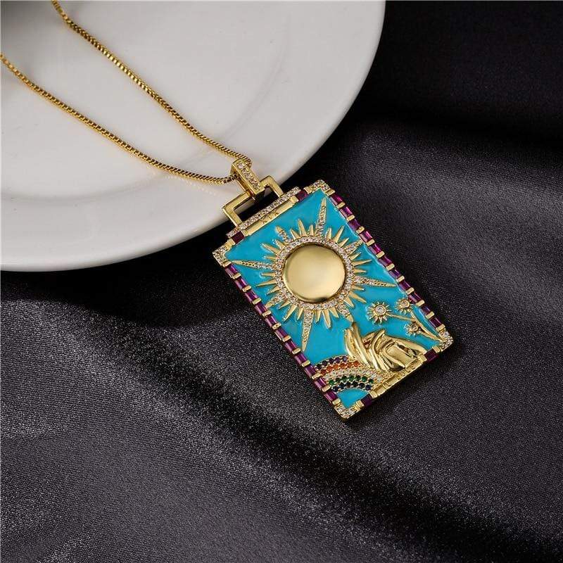 Geometric Sun Necklace