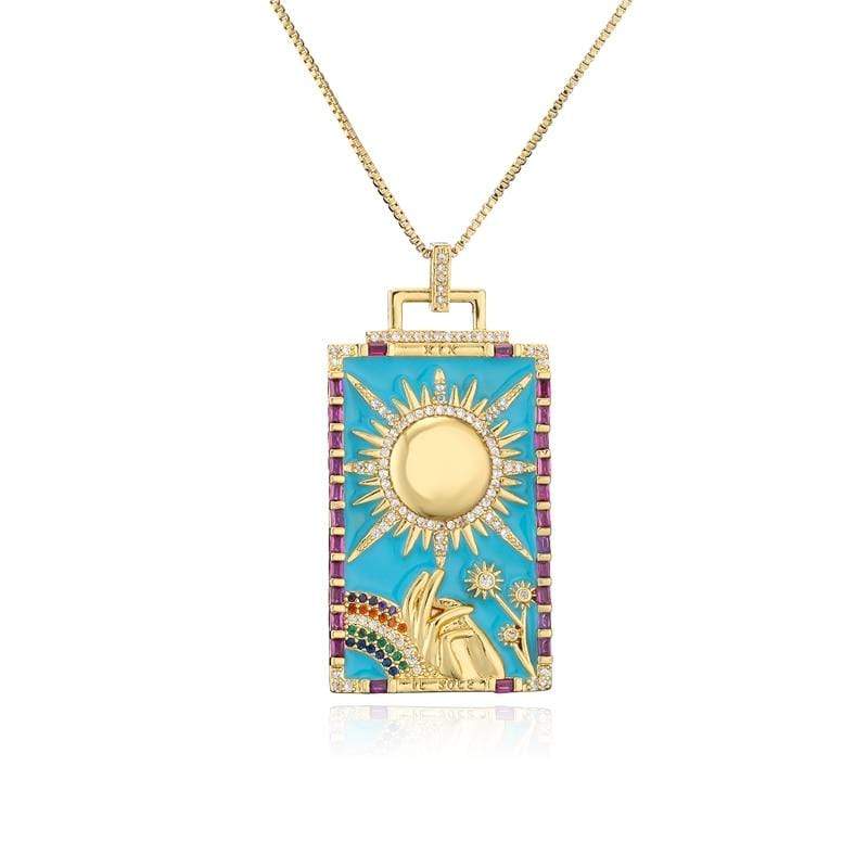 Geometric Sun Necklace