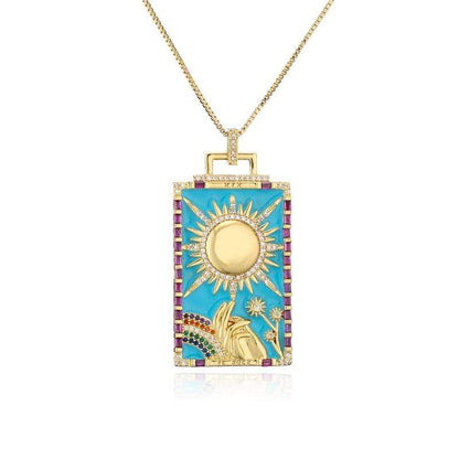 Geometric Sun Necklace