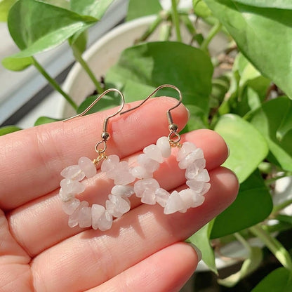 Natural Crystal Beads Earring