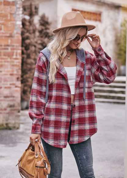 Lilou Plaid Hooded Shacket