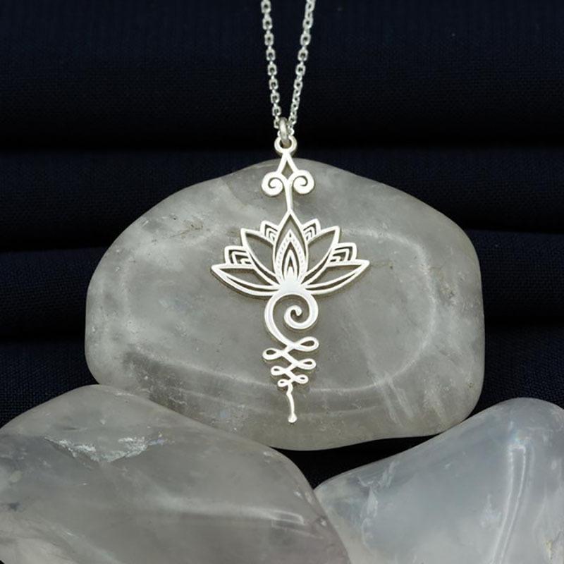 Lotus Unalome Yoga Necklace