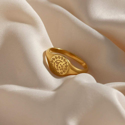 Love By The Moon Signet Ring