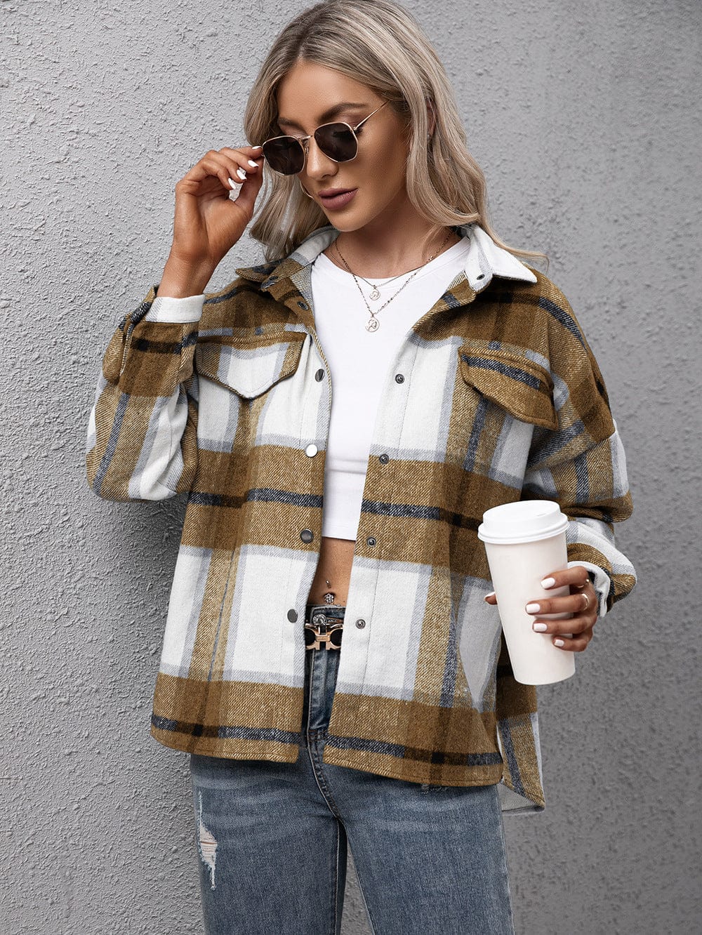 Maelys Plaid Shacket