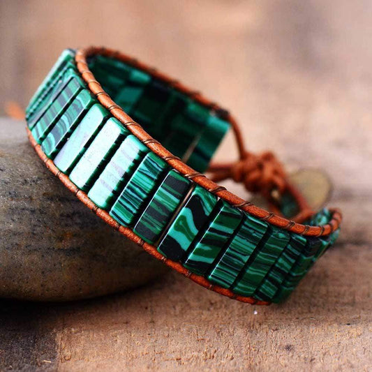 Malachite Natural Stone Wrap Bracelet