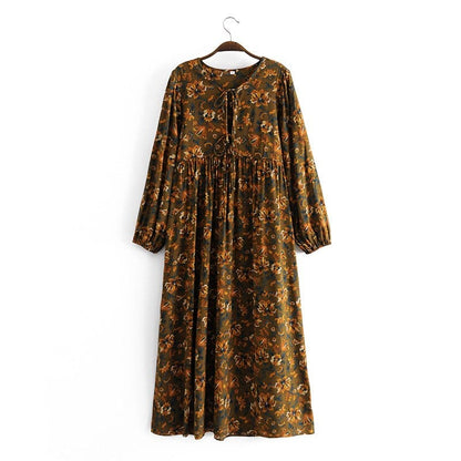 Malena Long Sleeve Boho Maxi Dress