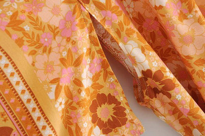 Manon Orange Floral Kimono