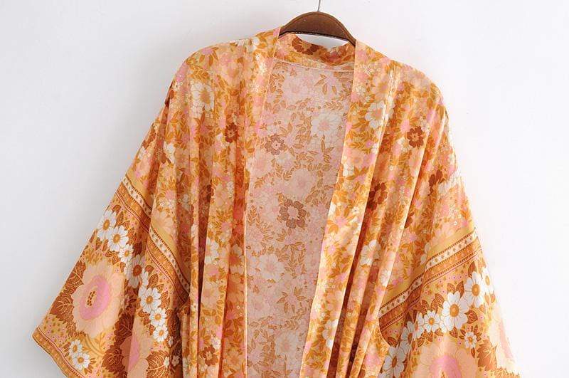 Manon Orange Floral Kimono