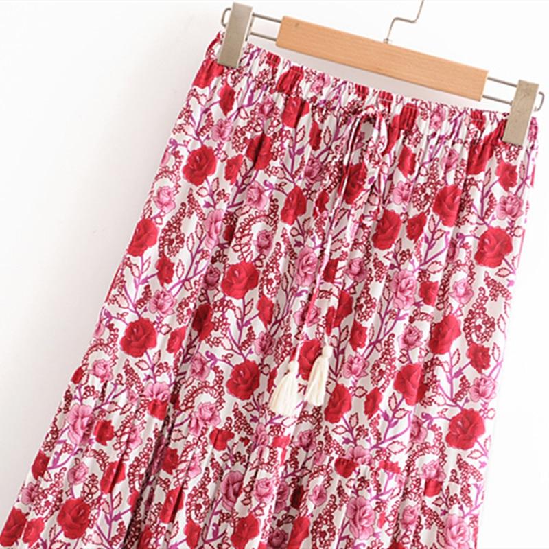 Milagros Floral Midi Skirt