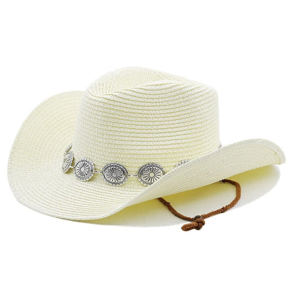 Wesley Straw Western Cowboy Hat