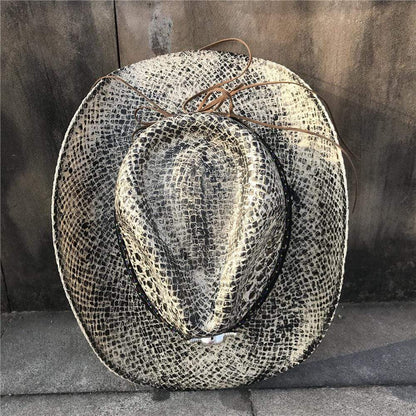 Mock-Snake Design Cowgirl Hat