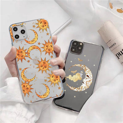 Mystical Sun And Moon Face Phone Case