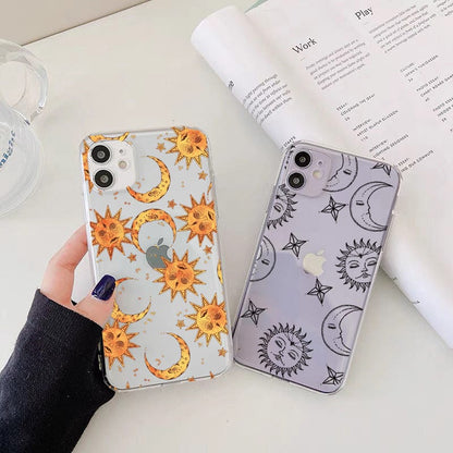 Mystical Sun And Moon Face Phone Case