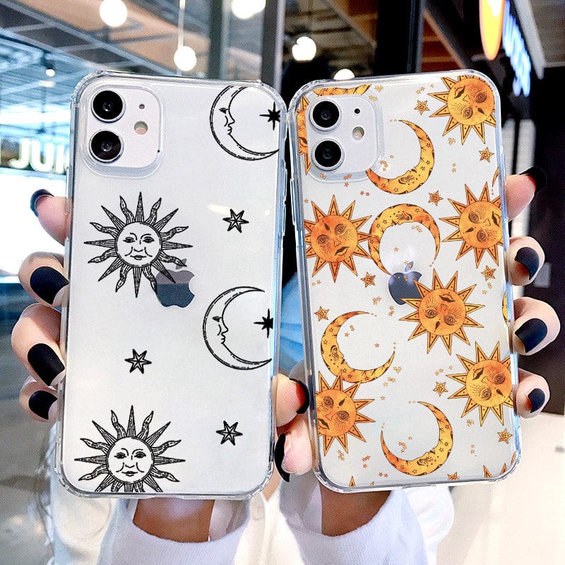 Mystical Sun And Moon Face Phone Case