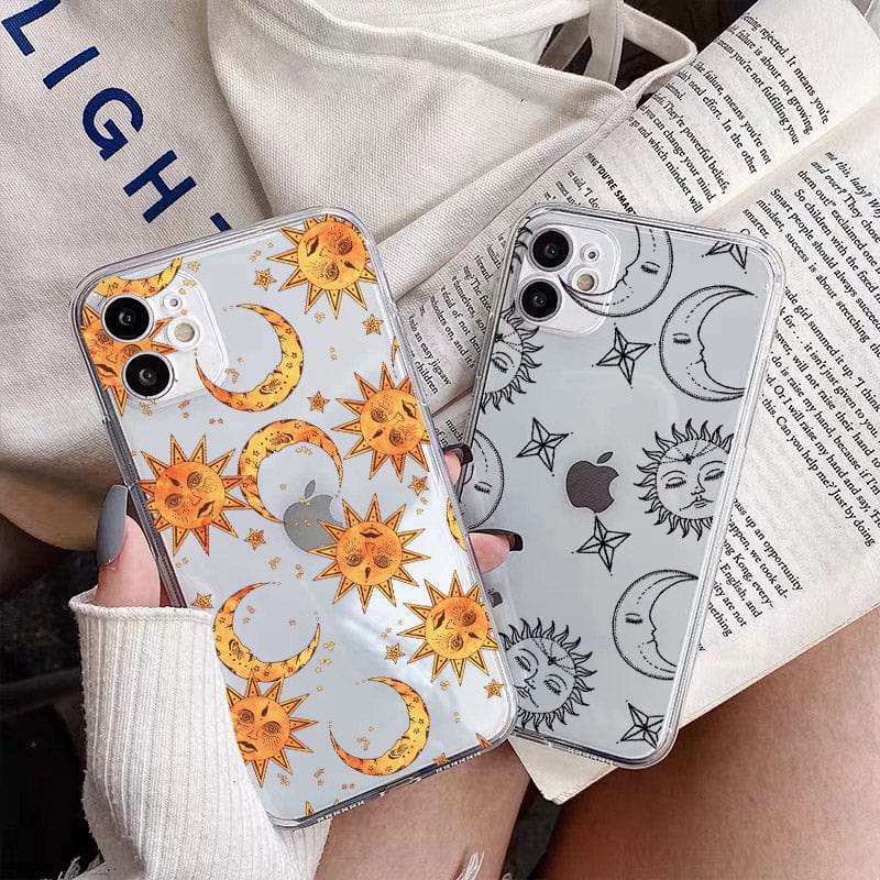 Mystical Sun And Moon Face Phone Case