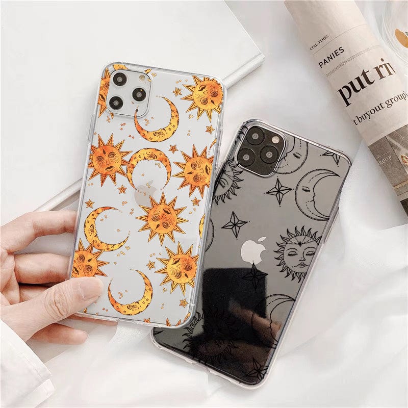 Mystical Sun And Moon Face Phone Case