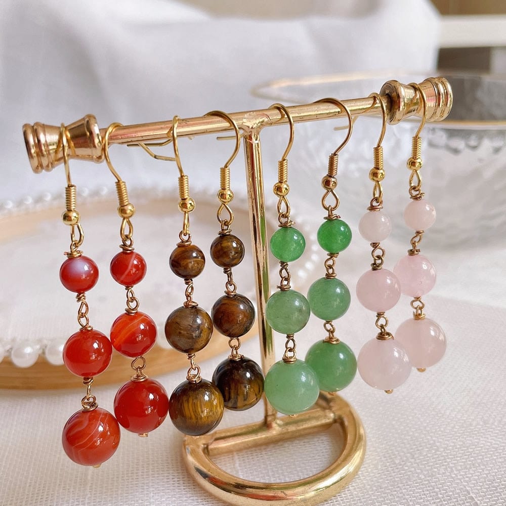 Natural Crystal Drop Earring