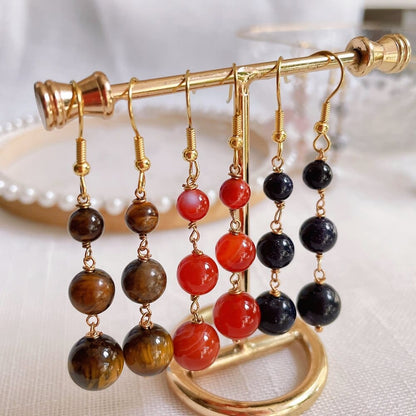 Natural Crystal Drop Earring