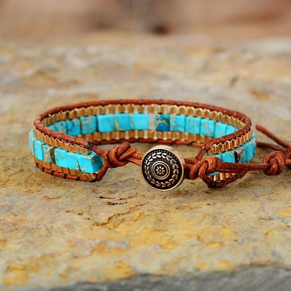 Natural Stone Wrap Bracelet