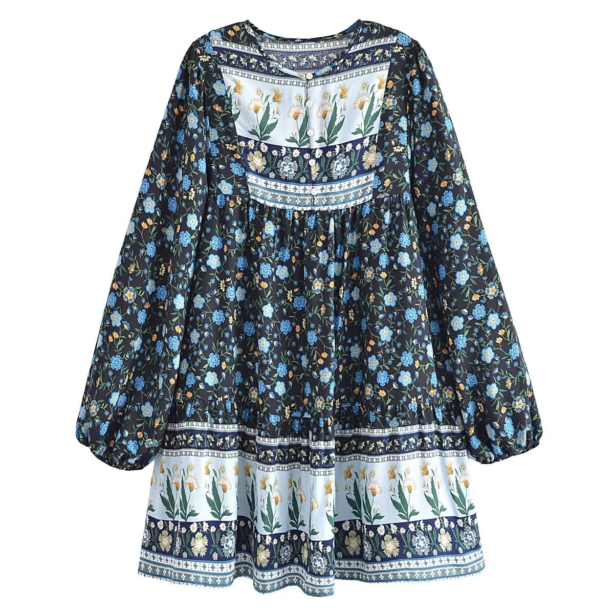 Noa Long Sleeve Boho Mini Dress