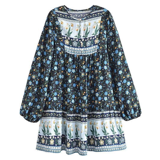 Noa Long Sleeve Boho Mini Dress