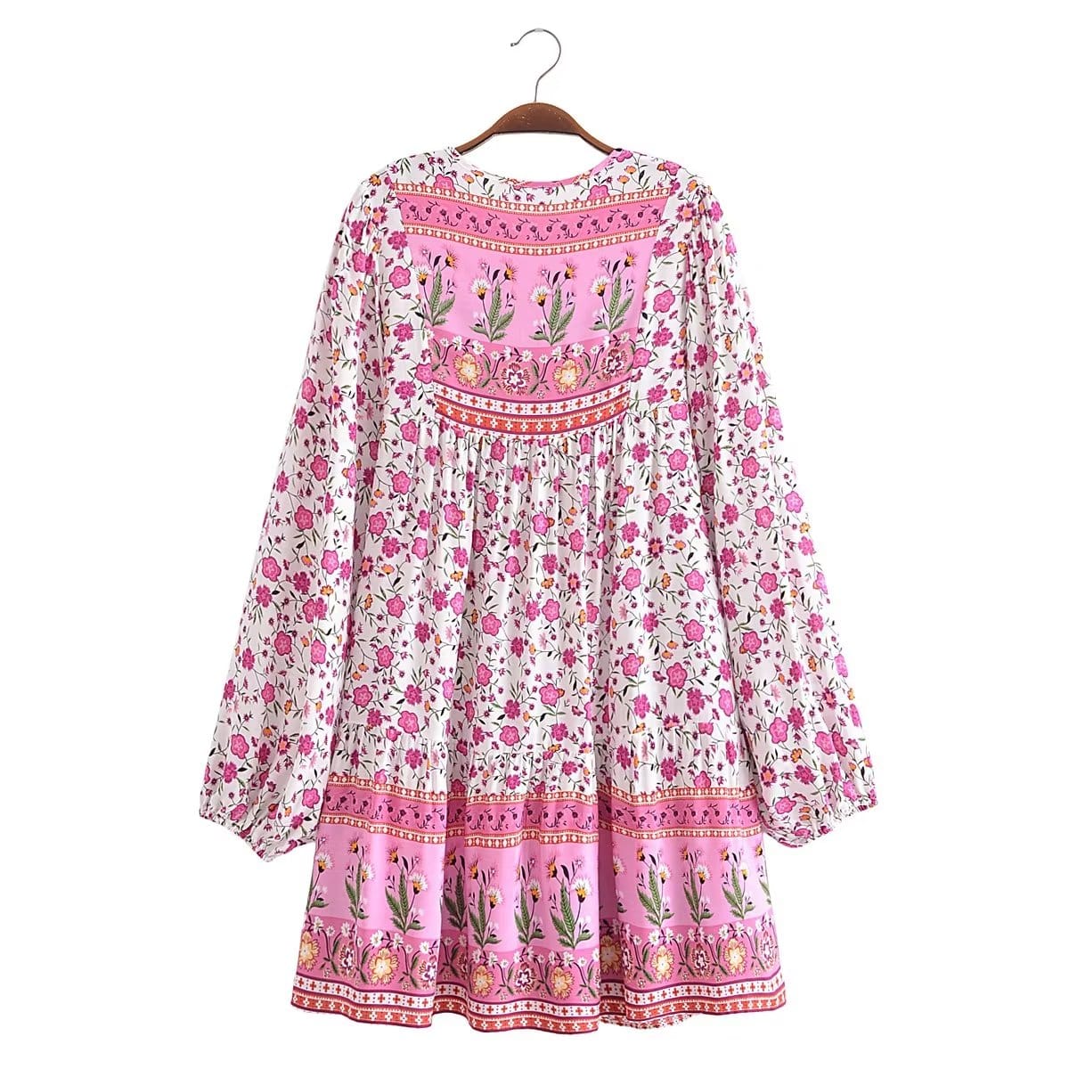 Noa Long Sleeve Boho Mini Dress