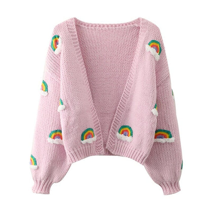 Asha Embroidered Rainbow Cardigan