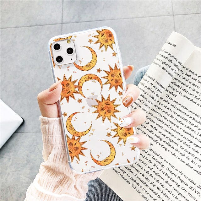 Mystical Sun And Moon Face Phone Case