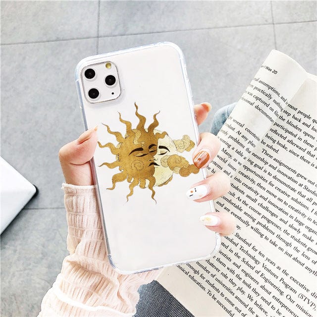 Mystical Sun And Moon Face Phone Case