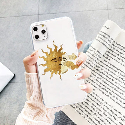 Mystical Sun And Moon Face Phone Case