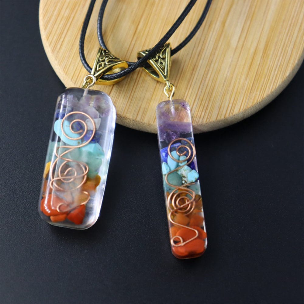 Orgone Seven Chakras Energy Pendant Necklace